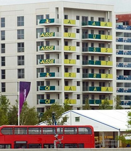 澳大利亞代表團裝飾宿舍樓 澳大利亞代表團裝飾宿舍樓