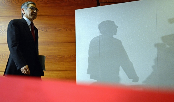 2013年4月4日，日本東京，日本央行行長黑田東彥。