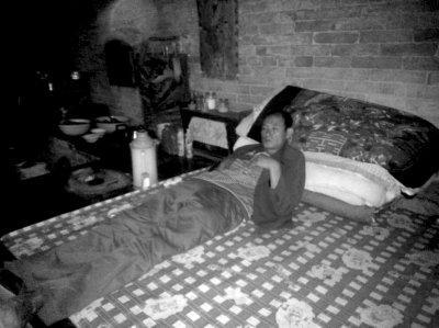 昨晚，張會英的丈夫接受采訪。記者 懷若谷/攝