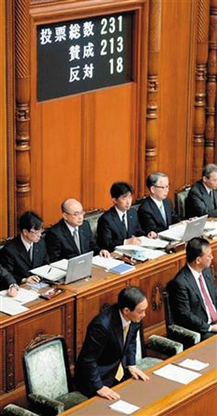 27日，日本國會參議院公布新建“國家安全保障會議”法案投票結(jié)果。