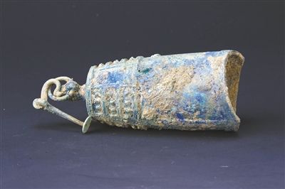 2號(hào)墓出土的銅編鐘。