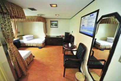 “椰香公主”號內(nèi)部設施。據(jù)記者了解，高端的豪華商務艙、特等艙、一等艙都被用于公務接待。 /CFP