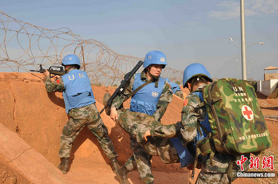 資料圖：中國維和部隊。