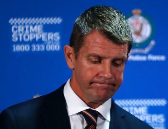 　新南威爾士州州長Mike Baird出席新聞發(fā)布會。