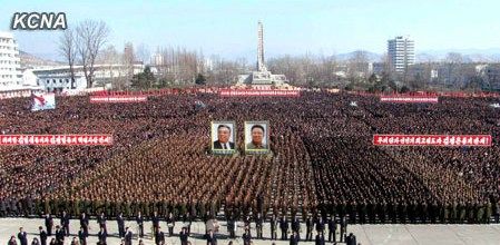 朝鮮民眾稱，朝鮮軍民“將在任意時期、對任意對象隨意實施無止境的正義打擊，一定實現(xiàn)民族的夙愿祖國統(tǒng)一大業(yè)”。