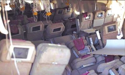 7日，美國舊金山，失事客機(jī)內(nèi)景曝光。圖/CFP