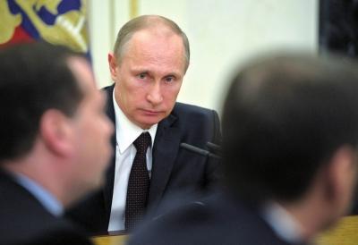 ▲3月21日，在俄羅斯首都莫斯科克里姆林宮，俄羅斯總統(tǒng)普京出席聯邦安全委員會會議。