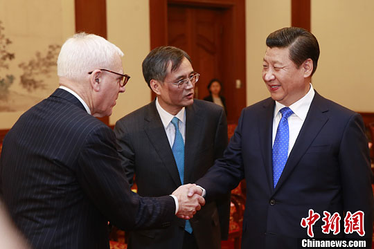 10月23日，中國(guó)國(guó)家主席習(xí)近平在北京釣魚(yú)臺(tái)國(guó)賓館會(huì)見(jiàn)清華大學(xué)經(jīng)濟(jì)管理學(xué)院顧問(wèn)委員會(huì)海外委員。