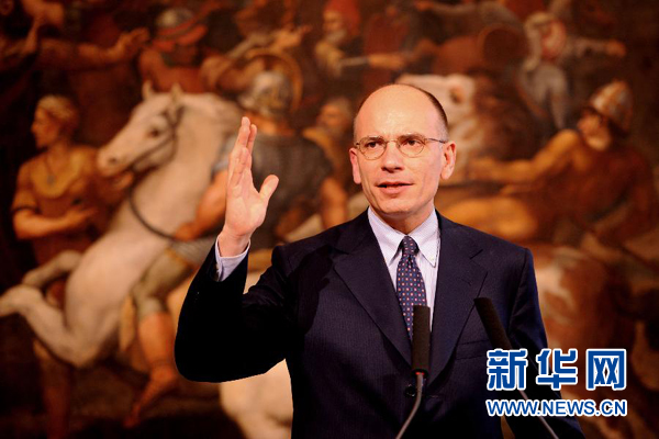  2月13日，意大利政府總理恩里科·萊塔宣布辭職。