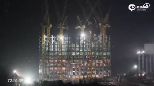 湖南長(zhǎng)沙一棟57層高樓19天建成 湖南長(zhǎng)沙一棟57層高樓19天建成