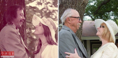 美國老夫婦重現(xiàn)婚照原景 美國老夫婦重現(xiàn)婚照原景