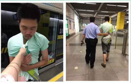 女子軌交站臺(tái)單手擒色狼 女子軌交站臺(tái)單手擒色狼