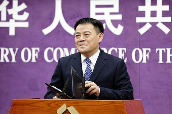 商務(wù)部發(fā)言人孫繼文。資料圖