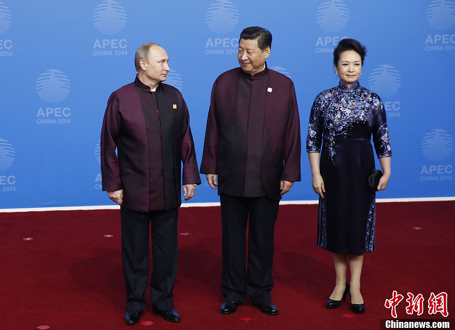 圖為習近平夫婦歡迎俄羅斯總統(tǒng)普京。中新社發(fā) 杜洋 攝