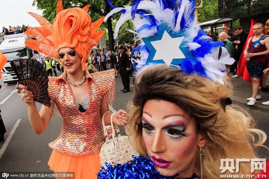 德國柏林，當(dāng)?shù)嘏e行同性戀驕傲大游行