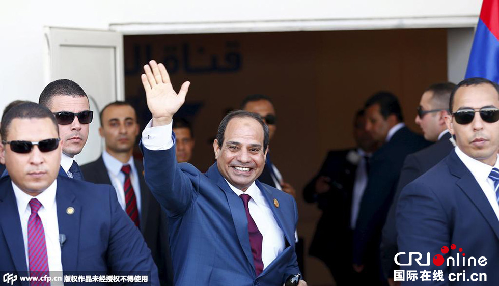 埃及為新蘇伊士運河的開通舉行盛大的慶祝儀式，埃及總統(tǒng)塞西出席。