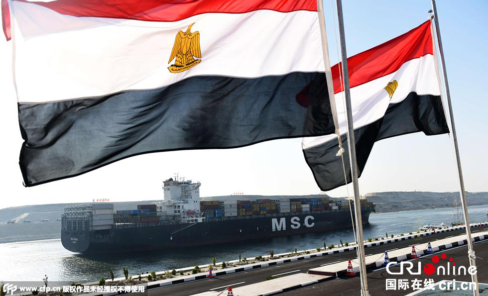 埃及伊斯梅利亞，埃及為新蘇伊士運河的開通舉行盛大的慶祝儀式。 圖片來源:CFP