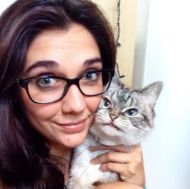 Loki和它的主人凱特的合照。