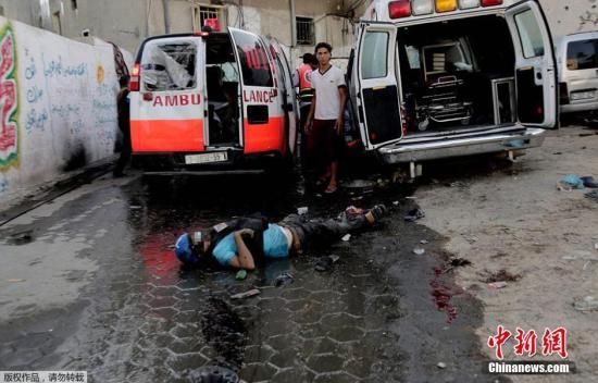 資料圖：加沙，以色列戰(zhàn)機(jī)轟炸一處市場，造成至少17名巴勒斯坦人死亡，200多人受傷。