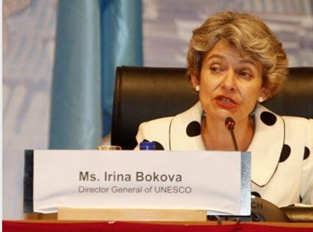 聯(lián)合國教科文組織秘書長波克娃(資料圖) 聯(lián)合國教科文組織秘書長波克娃(資料圖)