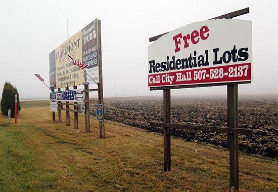 美國明州小鎮(zhèn)免費送地居住吆喝三年送不出（圖）