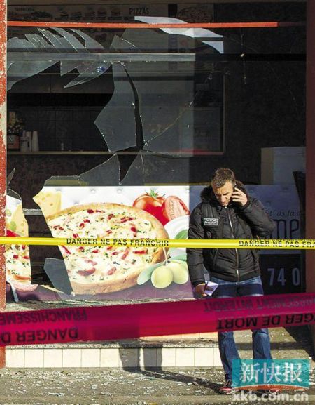 法國東部羅訥省一餐館8日發(fā)生爆炸。 新華社發(fā)