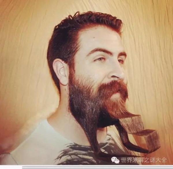美國大叔有一把神奇的胡子:可以變成各種造型