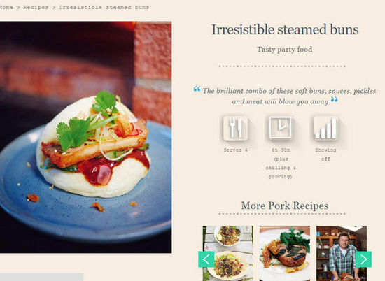 英國名廚奧利弗惹議，將臺灣刈包說成韓國街頭小吃，引發(fā)網(wǎng)友紛紛在下面留言抗議。（圖／翻攝自jamieoliver.com）